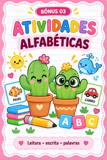 Capa do bônus 3: Atividades Alfabéticas