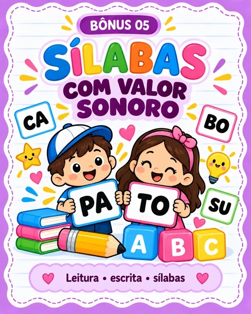 Capa do bônus 5: Sílabas com Valor Sonoro